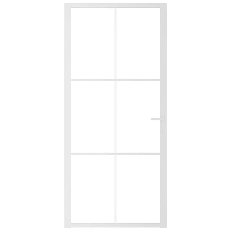 vidaXL fehér ESG üveg és alumínium beltéri ajtó 93 x 201,5 cm