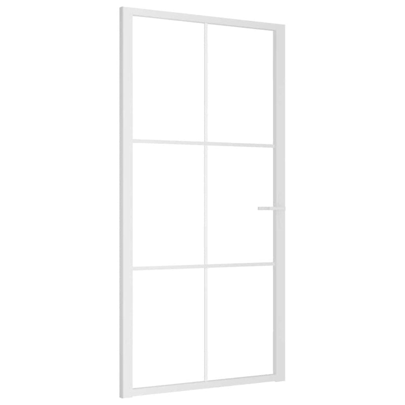 vidaXL fehér ESG üveg és alumínium beltéri ajtó 102,5 x 201,5 cm