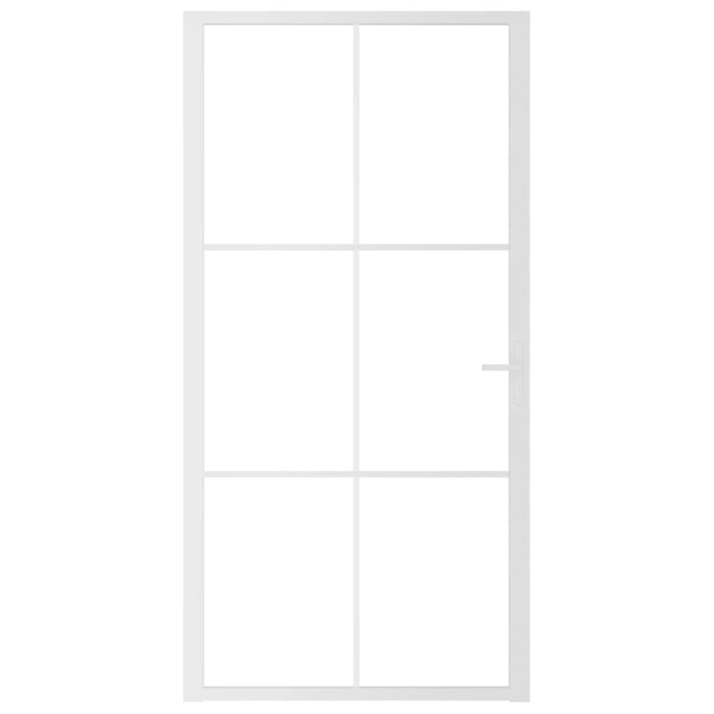 vidaXL fehér ESG üveg és alumínium beltéri ajtó 102,5 x 201,5 cm
