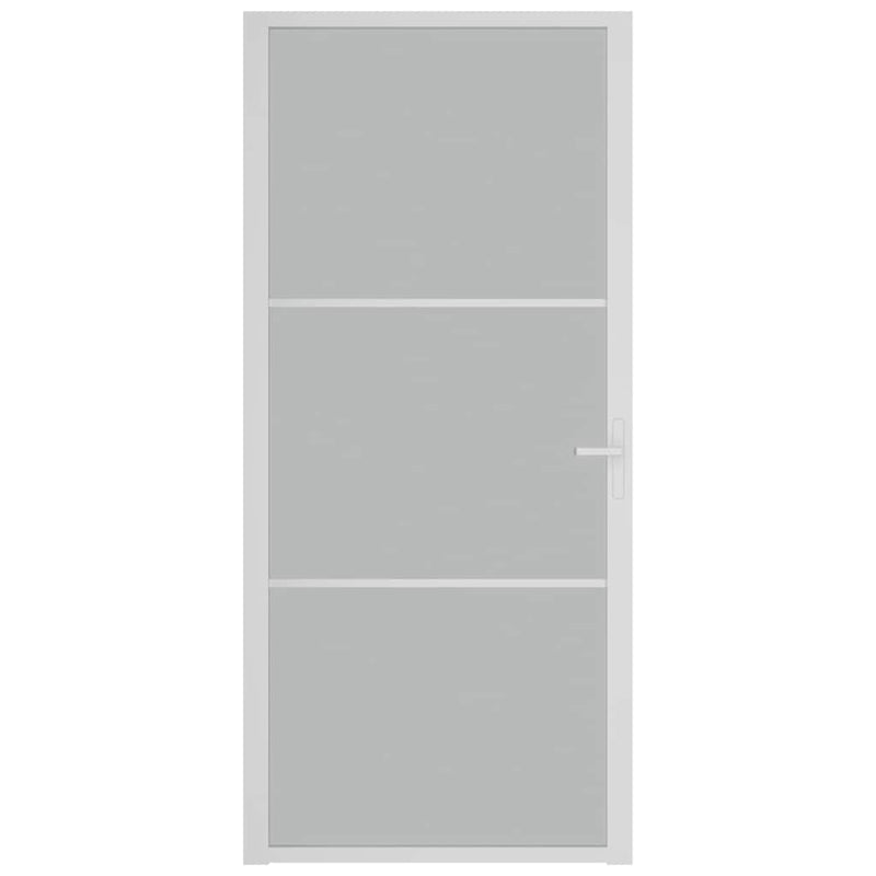vidaXL fehér matt üveg és alumínium beltéri ajtó 93 x 201,5 cm