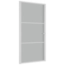 vidaXL fehér matt üveg és alumínium beltéri ajtó 102,5 x 201,5 cm