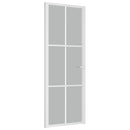 vidaXL fehér matt üveg és alumínium beltéri ajtó 76 x 201,5 cm