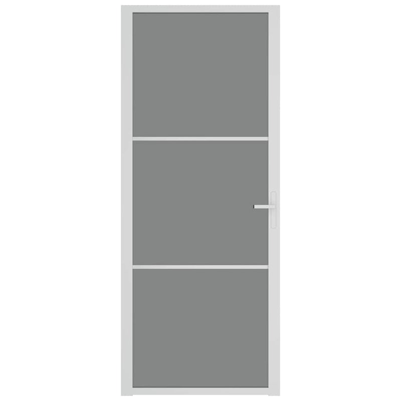 vidaXL fehér ESG üveg és alumínium beltéri ajtó 83 x 201,5 cm
