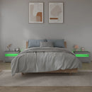 vidaXL 2 db szürke sonoma színű éjjeliszekrény LED-ekkel 60x35x40 cm