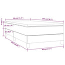 vidaXL tópszínű szövet rugós ágy matraccal 80 x 200 cm
