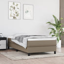 vidaXL tópszínű szövet rugós ágy matraccal 80 x 200 cm