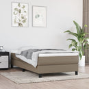 vidaXL tópszínű szövet rugós ágy matraccal 90 x 190 cm