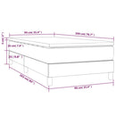 vidaXL fekete szövet rugós ágy matraccal 90x200 cm