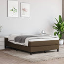 vidaXL sötétbarna szövet rugós ágy matraccal 120 x 200 cm