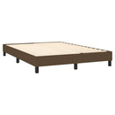 vidaXL sötétbarna szövet rugós ágy matraccal 140 x 190 cm