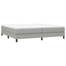 vidaXL világosszürke szövet rugós ágy matraccal 200 x 200 cm