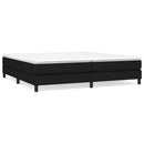 vidaXL fekete szövet rugós ágy matraccal 200 x 200 cm