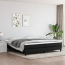 vidaXL fekete szövet rugós ágy matraccal 200 x 200 cm