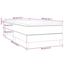 vidaXL krémszínű szövet rugós ágy matraccal 80 x 200 cm