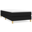 vidaXL fekete szövet rugós ágy matraccal 100 x 200 cm