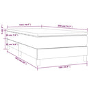 vidaXL sötétbarna szövet rugós ágy matraccal 100 x 200 cm