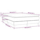 vidaXL tópszínű szövet rugós ágy matraccal 140 x 200 cm