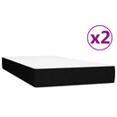 vidaXL fekete szövet rugós ágy matraccal 200 x 200 cm