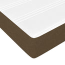 vidaXL sötétbarna szövet rugós ágy matraccal 200 x 200 cm