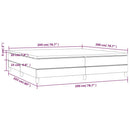 vidaXL tópszínű szövet rugós ágy matraccal 200 x 200 cm