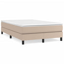 vidaXL cappuccino színű műbőr rugós ágy matraccal 120 x 200 cm