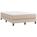 vidaXL cappuccino színű műbőr rugós ágy matraccal 120 x 200 cm