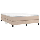 vidaXL cappuccino színű műbőr rugós ágy matraccal 140 x 190 cm