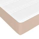 vidaXL cappuccino színű műbőr rugós ágy matraccal 140 x 190 cm