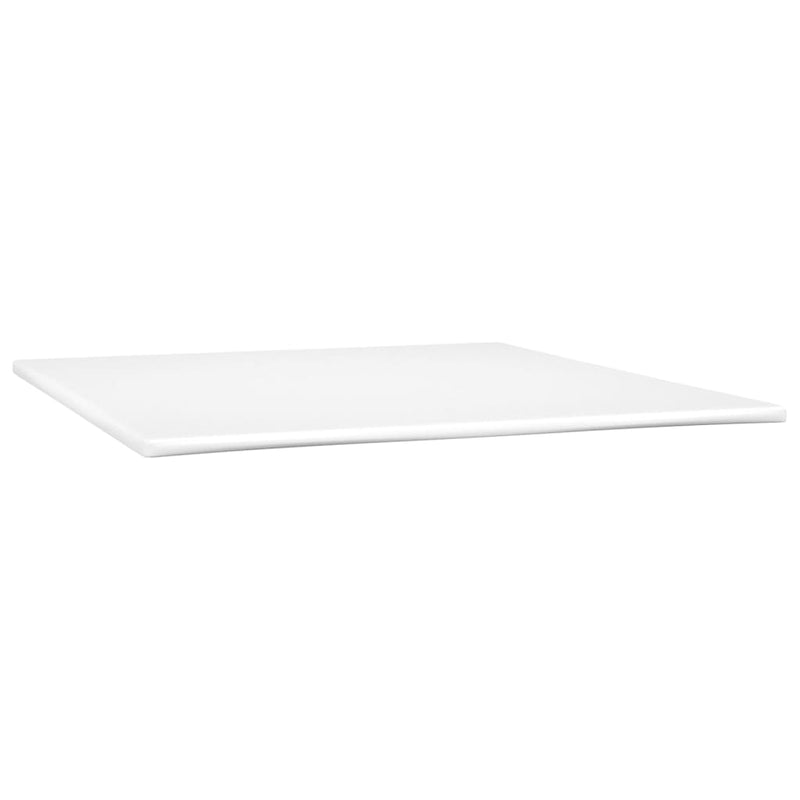vidaXL fekete műbőr rugós ágy matraccal 180 x 200 cm