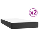 vidaXL fehér műbőr rugós ágy matraccal 200 x 200 cm