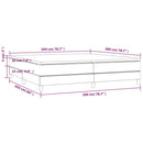 vidaXL fehér műbőr rugós ágy matraccal 200 x 200 cm