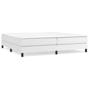 vidaXL fehér műbőr rugós ágy matraccal 200 x 200 cm