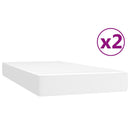 vidaXL fehér műbőr rugós ágy matraccal 200 x 200 cm