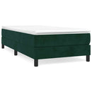 vidaXL sötétzöld bársony rugós ágy matraccal 80 x 200 cm