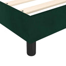 vidaXL sötétzöld bársony rugós ágy matraccal 90 x 200 cm
