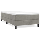 vidaXL világosszürke bársony rugós ágy matraccal 100 x 200 cm