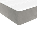 vidaXL világosszürke bársony rugós ágy matraccal 100 x 200 cm
