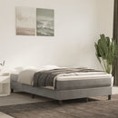vidaXL világosszürke bársony rugós ágy matraccal 120 x 200 cm