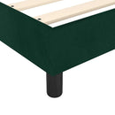 vidaXL sötétzöld bársony rugós ágy matraccal 120 x 200 cm