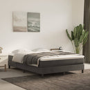 vidaXL sötétszürke bársony rugós ágy matraccal 140x190 cm