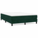 vidaXL sötétzöld bársony rugós ágy matraccal 140x190 cm