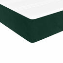 vidaXL sötétzöld bársony rugós ágy matraccal 140x190 cm