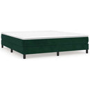 vidaXL sötétzöld bársony rugós ágy matraccal 160x200 cm