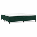 vidaXL sötétzöld bársony rugós ágy matraccal 200x200 cm