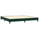 vidaXL sötétzöld bársony rugós ágy matraccal 200x200 cm