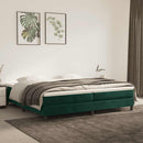 vidaXL sötétzöld bársony rugós ágy matraccal 200x200 cm