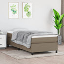 vidaXL tópszínű szövet rugós ágy matraccal 80 x 200 cm