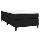 vidaXL fekete szövet rugós ágy matraccal 90x200 cm