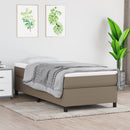 vidaXL tópszínű szövet rugós ágy matraccal 90 x 200 cm