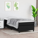 vidaXL fekete szövet rugós ágy matraccal 100 x 200 cm